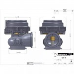 Wastegate esterna tial da 44 mm MV-R nera Wastegate esterna tial da 44 mm MV-R nera