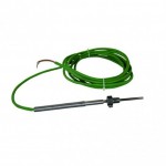 Manometro gas di scarico tonda 52mm + sonda k con sfondo nero
