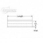 Manicotto 63 mm lunghezza 7,5 cmin silicone nero Manicotto 63 mm lunghezza 7,5 cmin silicone nero