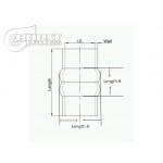 Manicotto 63 mm con doppio tallone rinforzato in silicone blu