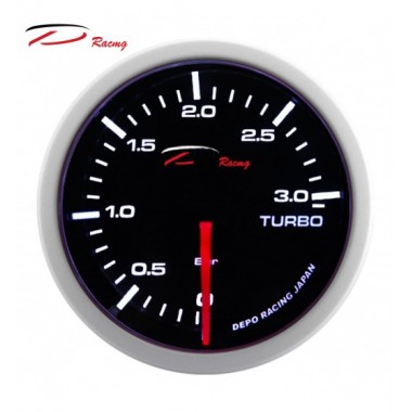 DEPO 0+3 BAR Manometro turbo diesel movimento meccanico vetro fumè