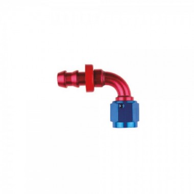 Raccordo ad innesto AN6 90° ERGAL - rosso blu