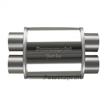 Silenziatore ovale da 2 x 76 mm Powersprint SHORT BOX