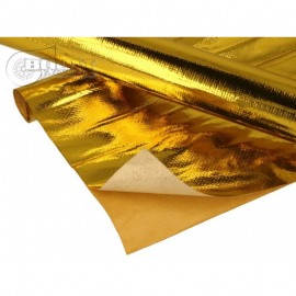 Foglio termo riflettente 30 x 30 cm dorato adesivo