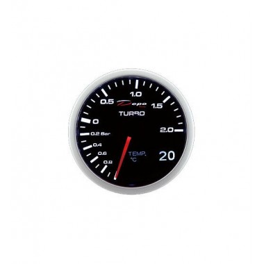 Manometro turbo DEPO con temperatura ACQUA/OLIO da 60 MM