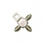 Raccordo a tre vie maschio 3/8"X24 per tubo in treccia metallica
