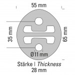 Supporto scarico in silicone blu 1 pezzo Supporto scarico in silicone blu 1 pezzo