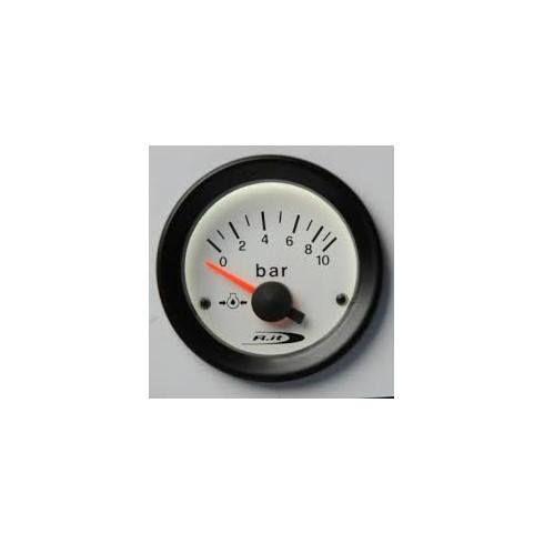 Manometro pressione benzina analogico Road Italia 0 - 10 bar fondo bianco