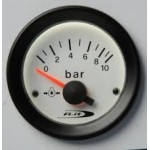 Manometro pressione benzina analogico Road Italia 0 - 10 bar fondo bianco