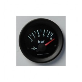 Manometro pressione benzina analogico Road Italia 0 - 5 bar fondo nero