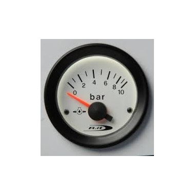 Manometro pressione olio analogico Road Italia 0 - 10 bar fondo bianco