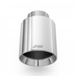 Terminale con estremita dritta inox rotondo 101 mm in acciaio lucidato - collegamento a 63 mm Terminale con estremita dritta inox rotondo 101 mm in acciaio lucidato - collegamento a 63 mm