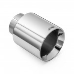 Terminale con estremita dritta inox rotondo 101 mm in acciaio lucidato - collegamento a 63 mm Terminale con estremita dritta inox rotondo 101 mm in acciaio lucidato - collegamento a 63 mm