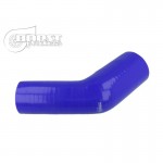 Curva riduzione 45° 19 - 13 mm in silicone blu Curva riduzione 45° 19 - 13 mm in silicone blu