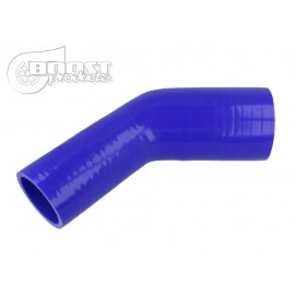 Curva riduzione 45° 102 - 76 mm in silicone blu