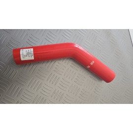 Curva 45° - 32 mm in silicone rosso lunghezza gamba 150 mm