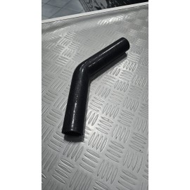 Curva 45° - 32 mm in silicone nero lunghezza gamba 150 mm