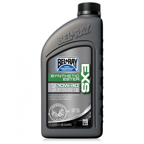 Olio motore per moto a 4 tempi Bel-Ray EXS Synthetic Ester 4T Engine Oil 10W-40 da 1 lt Olio motore per moto a 4 tempi Bel-Ray EXS Synthetic Ester 4T Engine Oil 10W-40 da 1 lt