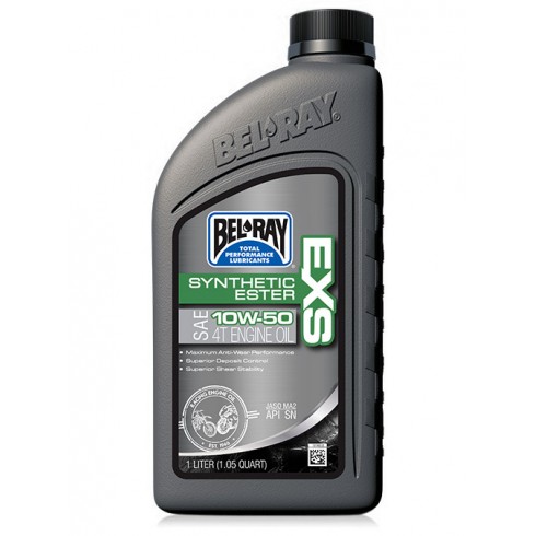Olio motore per moto a 4 tempi Bel-Ray EXS Synthetic Ester 4T Engine Oil 10W-50 da 1 lt Olio motore per moto a 4 tempi Bel-Ray EXS Synthetic Ester 4T Engine Oil 10W-50 da 1 lt