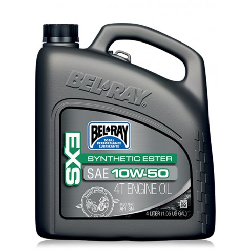 Olio motore per moto a 4 tempi Bel-Ray EXS Synthetic Ester 4T Engine Oil 10W-50 da 4 lt Olio motore per moto a 4 tempi Bel-Ray EXS Synthetic Ester 4T Engine Oil 10W-50 da 4 lt