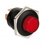 Interruttore on - off a pulsante con spia a Led - 12/24V - rosso