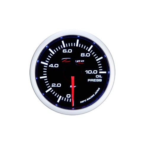 DEPO pressione olio Manometro vetro fumè 52 mm 10 bar