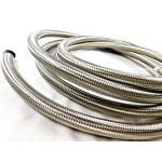 Tubo oleodinamico per carburante - olio AN12 in gomma rinforzato con maglia esterna in acciaio 1 mt