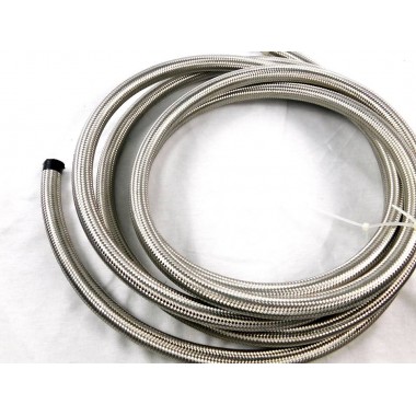 Tubo oleodinamico per carburante - olio AN12 in gomma rinforzato con maglia esterna in acciaio 1 mt