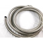 Tubo oleodinamico per carburante - olio AN12 in gomma rinforzato con maglia esterna in acciaio 1 mt