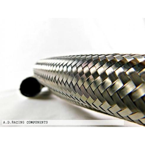 Tubo oleodinamico per carburante - olio AN12 in gomma rinforzato con maglia esterna in acciaio 1 mt