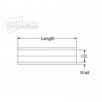 Manicotto 41 mm lunghezza 7,5 cmin silicone nero Manicotto 41 mm lunghezza 7,5 cmin silicone nero