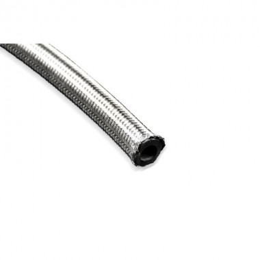 Tubo oleodinamico per carburante - olio AN12 in gomma rinforzato con maglia esterna in acciaio 1 mt