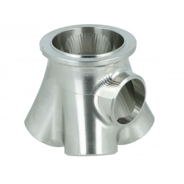 Collettore per turbo 4 in 1 V-band in acciaio inossidabile CNC per Garrett GTX28 - con connessione Wastegate da 38 mm