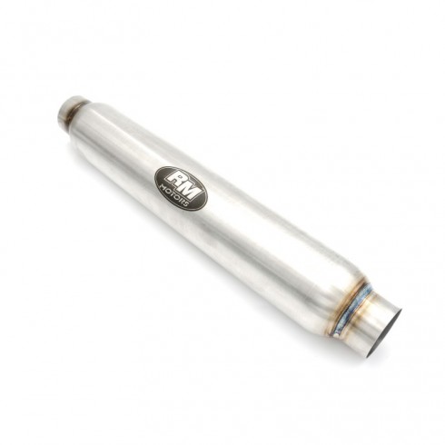 Silenziatore sportivo diretto RM04 da 63,5 mm - Lunghezza carcassa 300 mm - Diametro esterno 89 mm Silenziatore sportivo diretto RM04 da 63,5 mm - Lunghezza carcassa 300 mm - Diametro esterno 89 mm