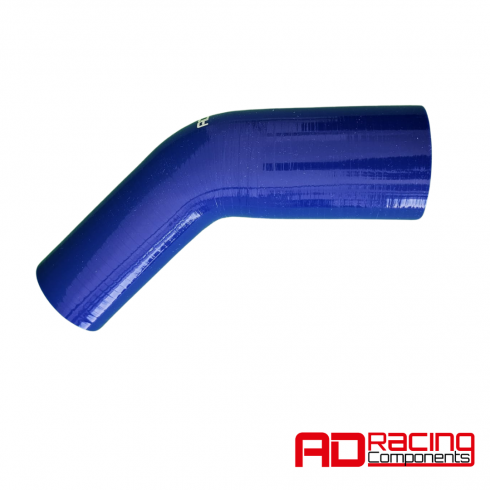 Curva riduzione 45° 60 - 51 mm  in silicone blu Curva riduzione 45° 60 - 51 mm  in silicone blu