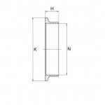 Flangia v-band per garrett gtb22xx in acciaio per dowpipe da 76 mm Flangia v-band per garrett gtb22xx in acciaio per dowpipe da 76 mm