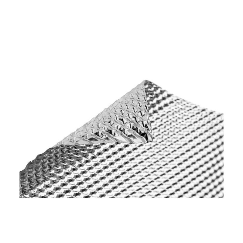 Foglio termico stampato in acciaio 100 x 60 cm per turbo o linee di scarico saldabile 0,10 mm di spessore Foglio termico stampato in acciaio 100 x 60 cm per turbo o linee di scarico saldabile 0,10 mm di spessore