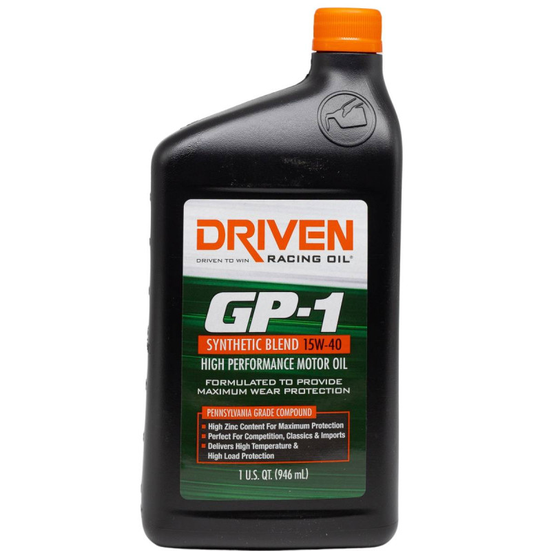 Olio sintetico ad alte prestazioni Driven GP-1 15w40 1 quart - 946 ml