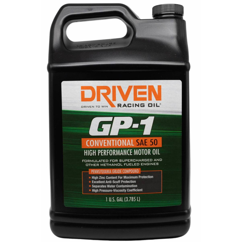Olio sintetico ad alte prestazioni Driven GP-1 SAE 50 - 3,785 Litri Olio sintetico ad alte prestazioni Driven GP-1 SAE 50 - 3,785 Litri